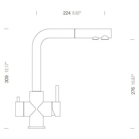 Kuchyňská baterie Schock Vitus.120 Nerez