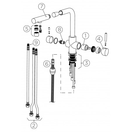 Kuchyňská baterie Schock Vitus.120 Nerez