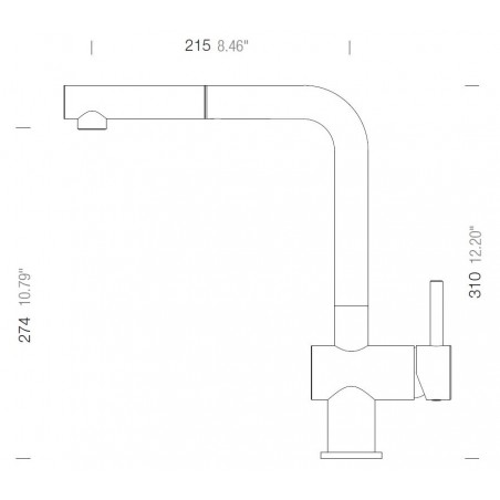 Kuchyňská baterie Schock Epos.120 Bronze, beztlaková