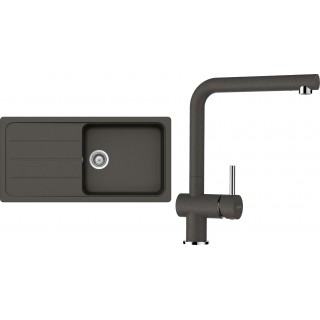 Set Schock S23-3 (dřez Formhaus D-100L Asphalt + baterie Epos Asphalt)