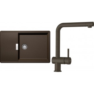 Set Schock S14-1 (dřez Tia D-100LS Bronze + baterie Epos Bronze)