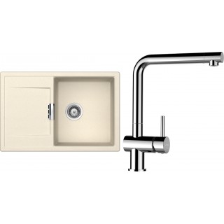 Set Schock S6-12 (dřez Mono D-100 Magnolia + baterie Epos Chrom)