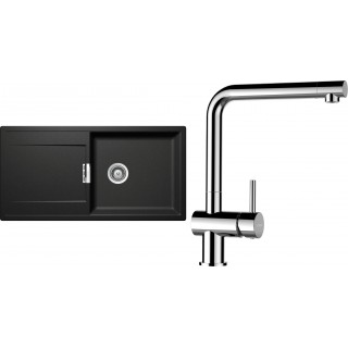 Set Schock S9-8 (dřez Mono D-100L Stone + baterie Epos Chrom)