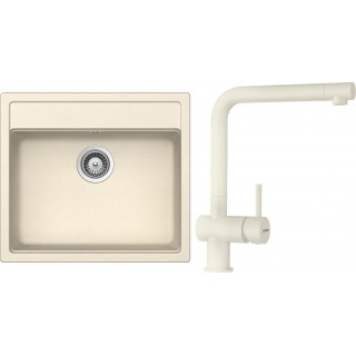 Set Schock S9-1 (dřez Mono N-100 Magnolia + baterie Epos Magnolia)