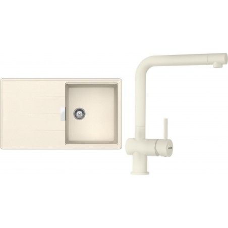 Set Schock S13-1 (dřez Tia D-100 Magnolia + baterie Epos Magnolia, beztlaková)