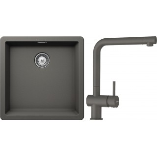 Set Schock S12-1 (dřez Greenwich N-100 Silverstone + baterie Epos Silverstone)