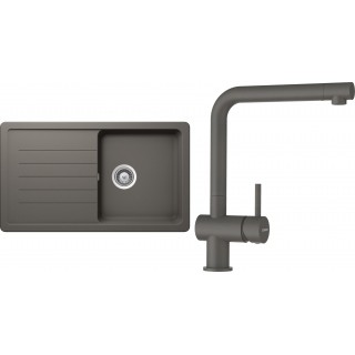 Set Schock S2-1 (dřez Toledo D-100 Silverstone + baterie Epos Silverstone)