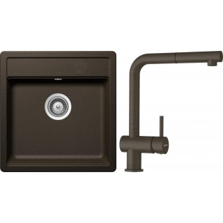 Set Schock S11-2 (dřez Mono N-100S Bronze + baterie Epos.120 Bronze)