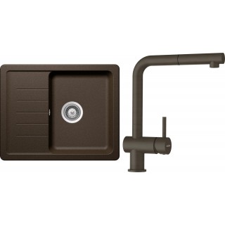 Set Schock S1-2 (dřez Toledo D-100XS Bronze + baterie Epos.120 Bronze)