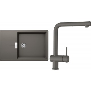 Set Schock S14-2 (dřez Tia D-100LS Silverstone + baterie Epos.120 Silverstone)