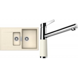 Set Schock S7-4 (dřez Mono D-150 Magnolia + baterie SC-510 Magnolia)