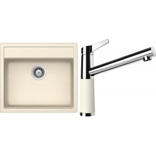 Set Schock S9-4 (dřez Mono N-100 Magnolia + baterie SC-510 Magnolia)