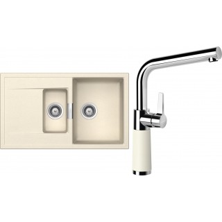 Set Schock S7-10 (dřez Mono D-150 Magnolia + baterie SC-540 Magnolia)