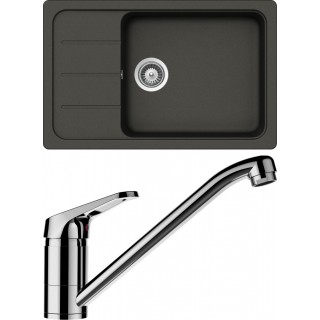 Set Schock S24-6 (dřez Formhaus D-100LS Asphalt + baterie Cosmo Chrom)