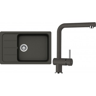 Set Schock S24-3 (dřez Formhaus D-100LS Asphalt + baterie Epos Asphalt)