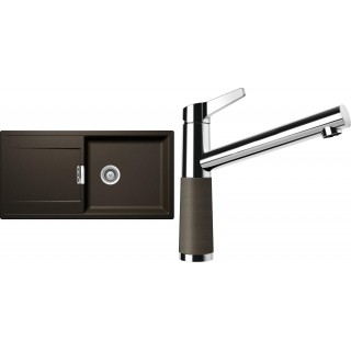 Set Schock S9-4 (dřez Mono D-100L Bronze + baterie SC-510 Bronze)