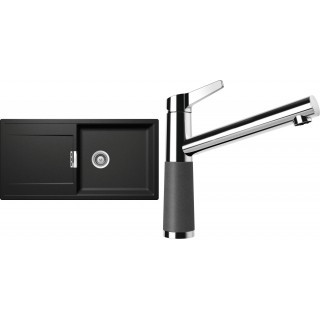Set Schock S9-4 (dřez Mono D-100L Stone + baterie SC-510 Stone)