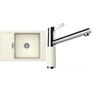 Set Schock S4-4 (dřez Mono D-100XS Magnolia + baterie SC-510 Magnolia)