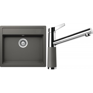 Set Schock S10-4 (dřez Mono N-100 Silverstone + baterie SC-510 Silverstone)