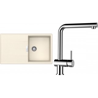 Set Schock S16-12 (dřez Tia D-100 Magnolia + baterie Epos Chrom)