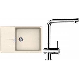 Set Schock S17-12 (dřez Tia D-100LS Magnolia + baterie Epos Chrom)