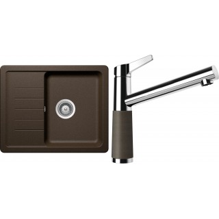 Set Schock S1-4 (dřez Toledo D-100XS Bronze + baterie SC-510 Bronze)