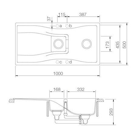 Kuchyňský dřez Schock Waterfall D-150 Berry, horní montáž