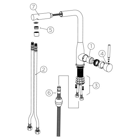 Kuchyňská baterie Schock Keto.120 Copper brushed