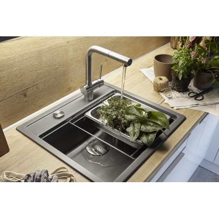 Kuchyňská baterie Schock Laios.120 Gunmetal brushed