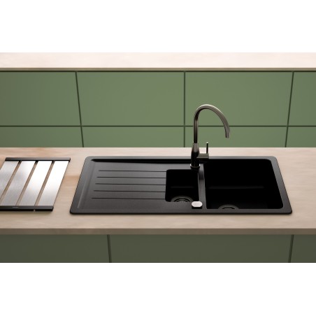Části dřezu v provedení Gunmetal brushed, Schock 400055GUB Části dřezu v provedení Gunmetal brushed, Schock 400055GUB