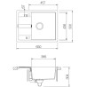 Kuchyňský dřez Schock Manhattan D-100 Nero, horní montáž