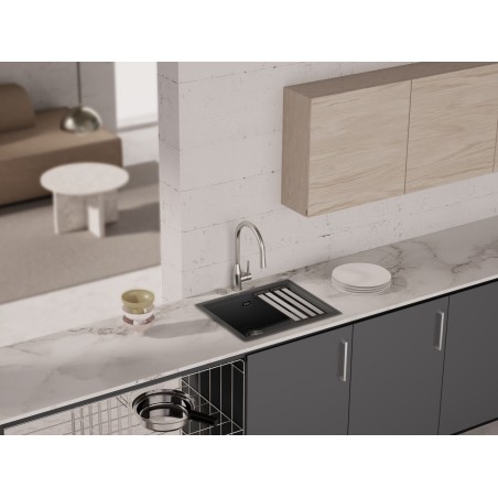 Kuchyňský dřez Schock Kiruna N-100L Night, spodní montáž