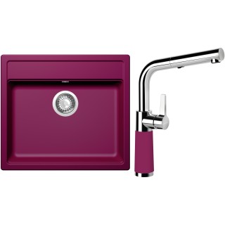 Set Schock S10-7 (dřez Mono N-100 Berry + baterie SC-540.120 Berry)