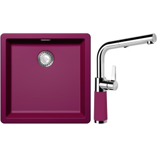 Set Schock S12-7 (dřez Greenwich N-100 Berry + baterie SC-540.120 Berry)
