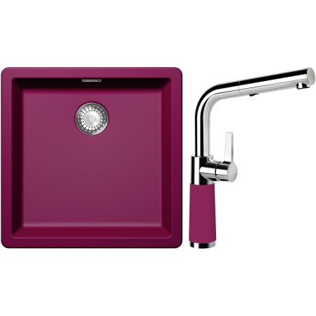 Set Schock S12-7 (dřez Greenwich N-100 Berry + baterie SC-540.120 Berry)