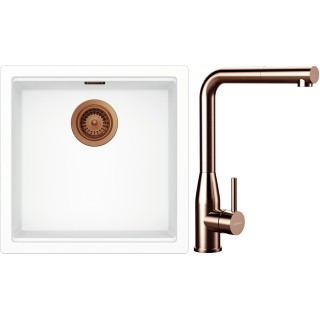 Set Schock S31-19 (dřez Kiruna N-100 Day + baterie Keto.120 Copper brushed + komponenty Copper...