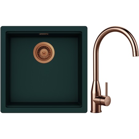 Set Schock S31-4 (dřez Kiruna N-100 Ivy + baterie Kavus Copper brushed)