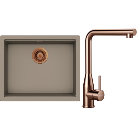 Set Schock S32-14 (dřez Kiruna N-100L Twilight + baterie Keto Copper brushed)