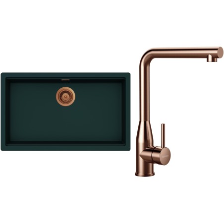 Set Schock S33-14 (dřez Kiruna N-100XL Ivy + baterie Keto Copper brushed)