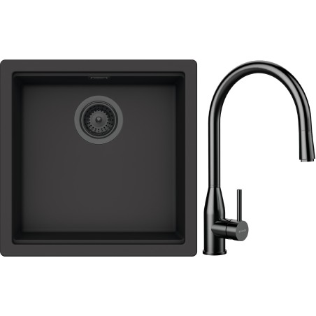 Set Schock S31-10 (dřez Kiruna N-100 Dusk + baterie Kavus.120 Gunmetal brushed)