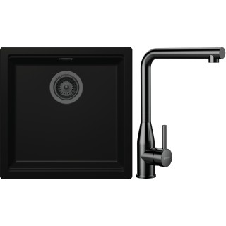 Set Schock S31-15 (dřez Kiruna N-100 Night + baterie Keto Gunmetal brushed + komponenty Gunmetal...