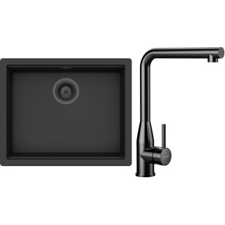 Set Schock S32-15 (dřez Kiruna N-100L Dusk + baterie Keto Gunmetal brushed + komponenty Gunmetal...