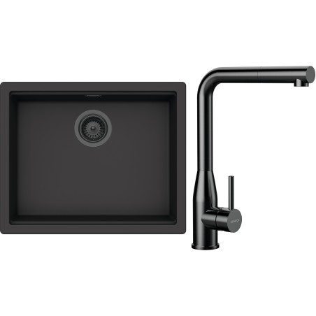 Set Schock S32-20 (dřez Kiruna N-100L Dusk + baterie Keto.120 Gunmetal brushed)