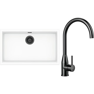 Set Schock S33-5 (dřez Kiruna N-100XL Day + baterie Kavus Gunmetal brushed + komponenty Gunmetal...