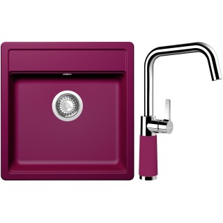 Set Schock S10-8 (dřez Mono N-100S Berry + baterie SC-530 Berry)