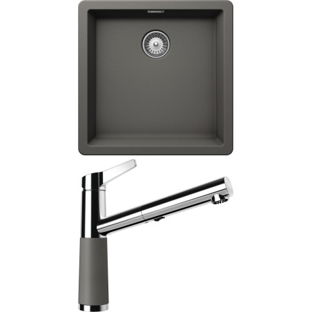 Set Schock S11-5 (dřez Greenwich N-100 Silverstone + baterie SC-510.120 Silverstone)