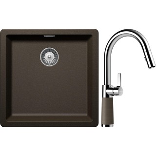 Set Schock S11-7 (dřez Greenwich N-100 Bronze + baterie SC-520.120 Bronze)