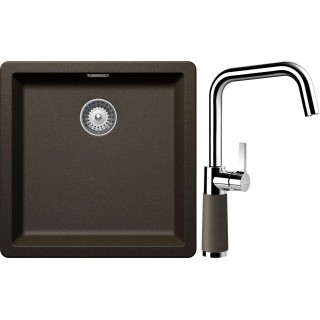 Set Schock S11-8 (dřez Greenwich N-100 Bronze + baterie SC-530 Bronze)