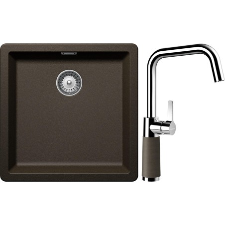 Set Schock S11-8 (dřez Greenwich N-100 Bronze + baterie SC-530 Bronze)