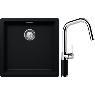 Set Schock S11-9 (dřez Greenwich N-100 Puro + baterie SC-530.120 Puro)